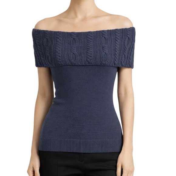Dana Buchman Sweaters - Dana Buchman Navy Blue Versatile Sweater